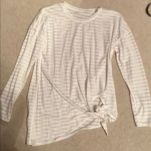 White Striped Lululemon Long Sleeve